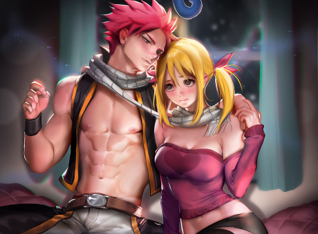 Fairy Tail Lucy Heartfilia Male Natsu Dragneel Sakimichan Konachan Net Konachan Anime