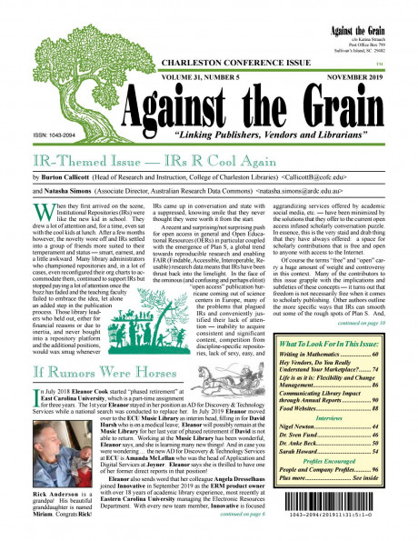 Against The Grain V31 5 November 2019 By Against Grain