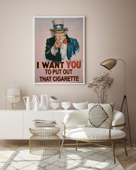 Uncle Sam I Want You To Put Out That Cigarette Uncle Etsy