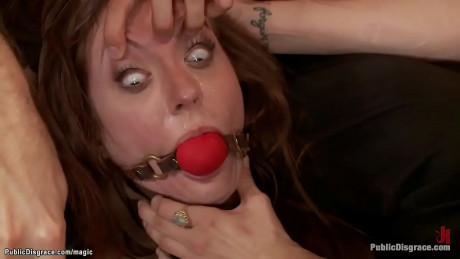 Princess Donna Dolore And James Deen Dominate And Humiliate Gagged Slave Maddy O Reilly Then Big Cock James Anal Fucks Both In Public Xnxx